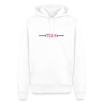 Symbole d'étoile ornement ligne équipe - Sweat à capuche Premium bio Homme - blanc - Devant - Nico (187cm)