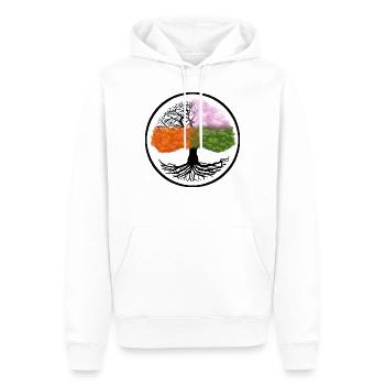 Baum des Lebens Jahreszeiten - Tree of Life Season - Männer Premium Bio Hoodie - Weiß - Vorne - Nico (187cm)
