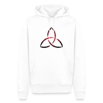 Triquetra - Keltisches Symbol - Männer Premium Bio Hoodie - Weiß - Vorne - Nico (187cm)