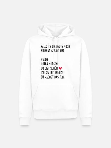Komplimente - Männer Premium Bio Hoodie - Weiß