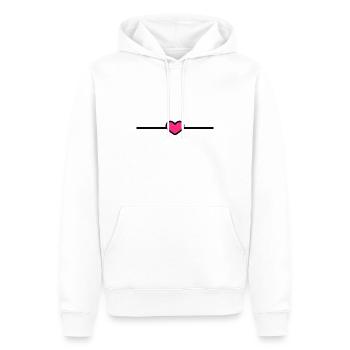 Linie Herz Herzchen Strich Ornament Rosa - Männer Premium Bio Hoodie - Weiß - Vorne - Nico (187cm)