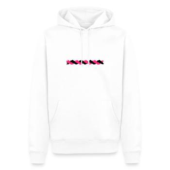 Ornament Linie Seil Rosa Schwarz - Männer Premium Bio Hoodie - Weiß - Vorne - Nico (187cm)