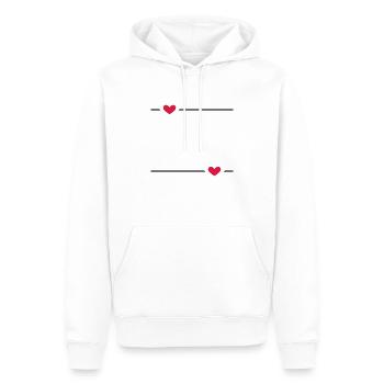 Linie Herz Strich Ornament - Männer Premium Bio Hoodie - Weiß - Vorne - Nico (187cm)