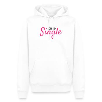 Ich bin Single - Männer Premium Bio Hoodie - Weiß - Vorne - Nico (187cm)