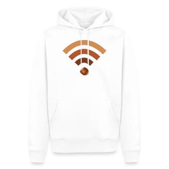 wifi hazelnut - Men’s Premium Organic Hoodie - white - Front - Nico (187cm)