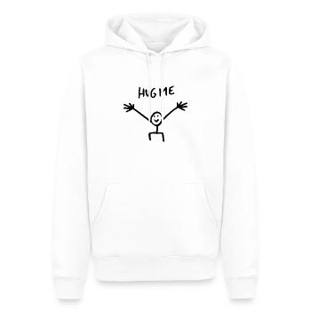 Hug me hug cadeau bonhomme allumette - Sweat à capuche Premium bio Homme - blanc - Devant - Nico (187cm)