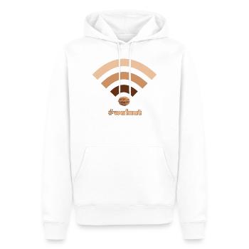 hashtag noyer wifi - Sweat à capuche Premium bio Homme - blanc - Devant - Nico (187cm)