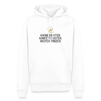 König Königin Prinz Prinzessin Spruch witzig - Männer Premium Bio Hoodie - Weiß - Vorne - Nico (187cm)