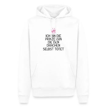 Prinzessin Spruch Drache Geschenk - Männer Premium Bio Hoodie - Weiß - Vorne - Nico (187cm)