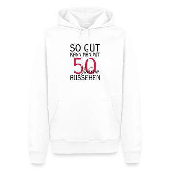 50 Geburtstag Spruch Party Geschenk - Männer Premium Bio Hoodie - Weiß - Vorne - Nico (187cm)
