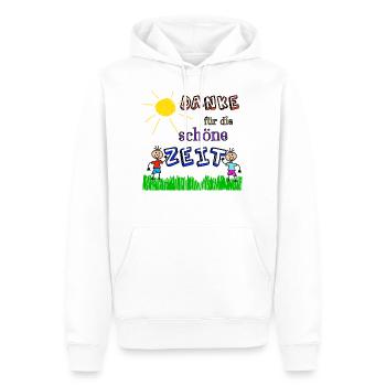 Danke für die schöne Zeit - Männer Premium Bio Hoodie - Weiß - Vorne - Nico (187cm)