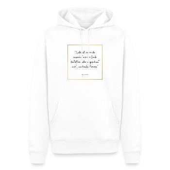 Liebe ist wie Pommes! - Männer Premium Bio Hoodie - Weiß - Vorne - Nico (187cm)