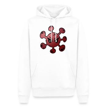Virus Bactéries Pathogènes Virus Corona Covid-19 - Sweat à capuche Premium bio Homme - blanc - Devant - Nico (187cm)