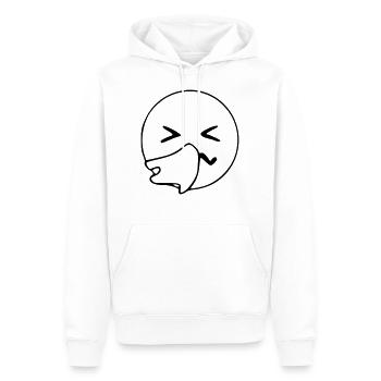 Emoji niesen Skizze schwarz - Männer Premium Bio Hoodie - Weiß - Vorne - Nico (187cm)