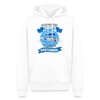 Therapie Boot fahren Motorboot Schlauchboot - Männer Premium Bio Hoodie - Weiß - Vorne - Nico (187cm)