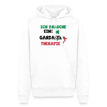 Gardasee Reise Sprüche Italien - Männer Premium Bio Hoodie - Weiß - Vorne - Nico (187cm)