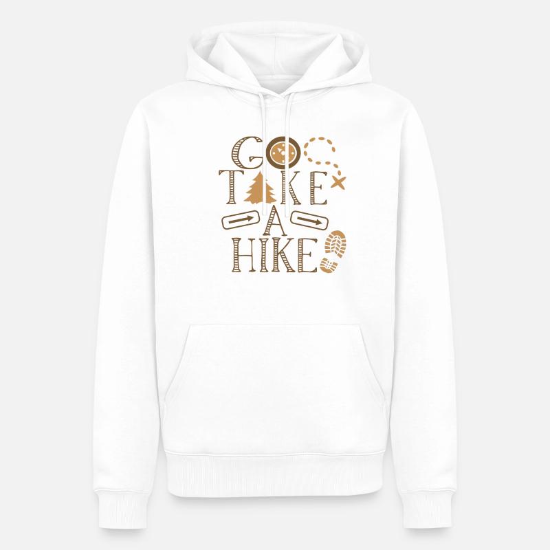 Go Take A Hike - Sweat à capuche Premium bio Homme - blanc
