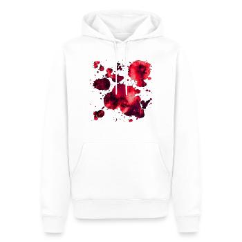gxp couleur psychédélique motif de l’historique WF rouge - Sweat à capuche Premium bio Homme - blanc - Devant - Nico (187cm)