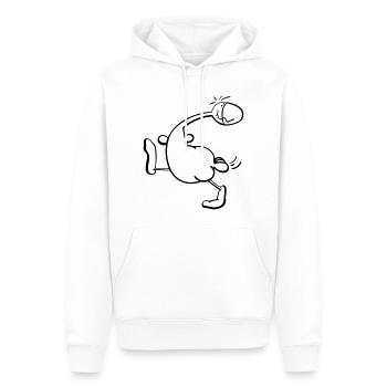 Watschel Ente - Männer Premium Bio Hoodie - Weiß - Vorne - Nico (187cm)