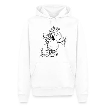 Happy Pferd - Pferde - Pony - Horse - Männer Premium Bio Hoodie - Weiß - Vorne - Nico (187cm)