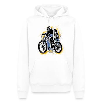 Mountainbike MTB - Mountainbiker - Retro Radsport - Männer Premium Bio Hoodie - Weiß - Vorne - Nico (187cm)