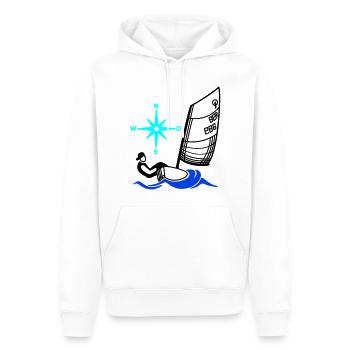 Optimist Opti Segelboot Segeln Kinder Regatta - Männer Premium Bio Hoodie - Weiß - Vorne - Nico (187cm)