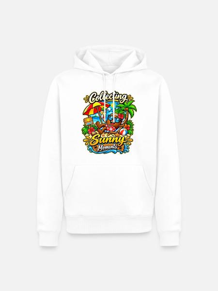 Coole Kokosnuss - Männer Premium Bio Hoodie - Weiß