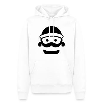 Petit pere noel - Sweat à capuche Premium bio Homme - blanc - Devant - Nico (187cm)