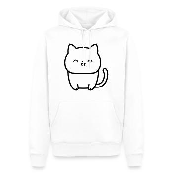 Katze - Männer Premium Bio Hoodie - Weiß - Vorne - Nico (187cm)