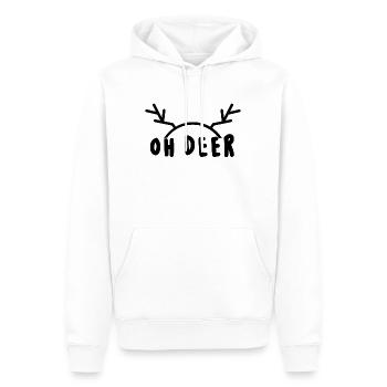 Oh Deer - Witziges Weihnachtsmotiv Christmas - Männer Premium Bio Hoodie - Weiß - Vorne - Nico (187cm)