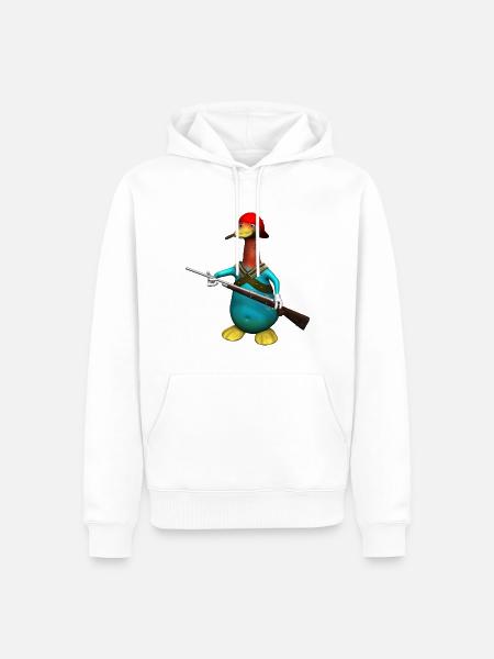 Hunting Duck - Männer Premium Bio Hoodie - Weiß