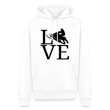 Motoneige Motoneige Motoneige - Sweat à capuche Premium bio Homme - blanc - Devant - Nico (187cm)