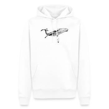 Blue Whale - Men’s Premium Organic Hoodie - white - Front - Nico (187cm)