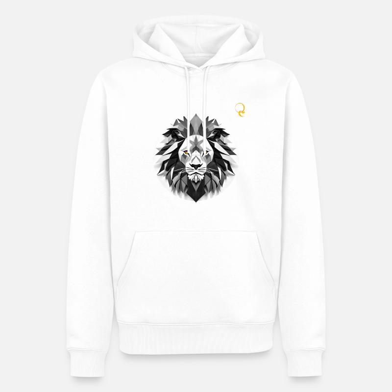 ECHTER LOOK - Männer Premium Bio Hoodie - Weiß
