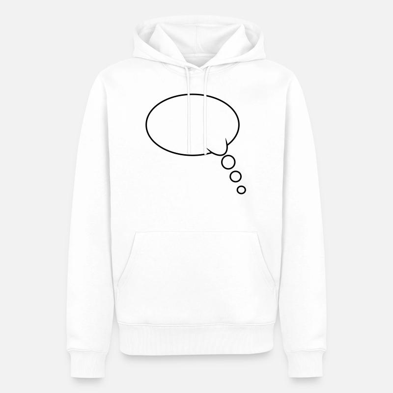 Denkblase Design - Männer Premium Bio Hoodie - Weiß