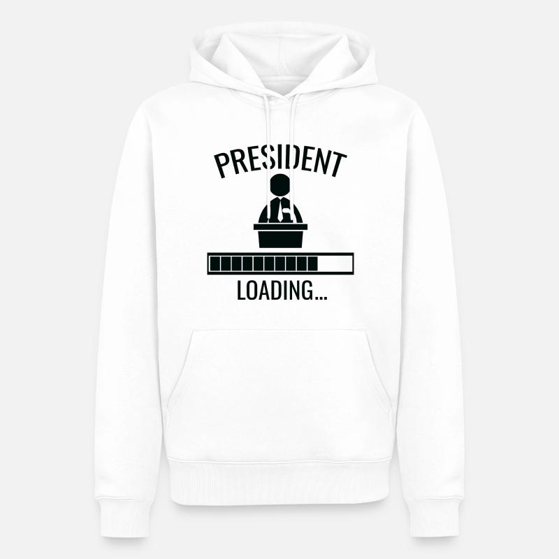 Präsident Loading - Männer Premium Bio Hoodie - Weiß