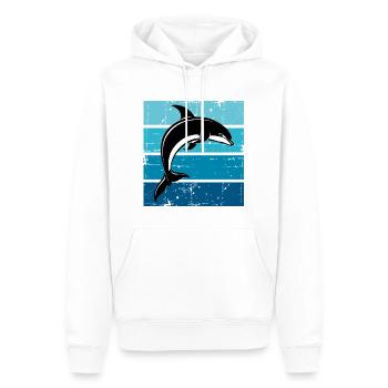 Delphin Ozean Meeres Walfisch Delphin - Männer Premium Bio Hoodie - Weiß - Vorne - Nico (187cm)