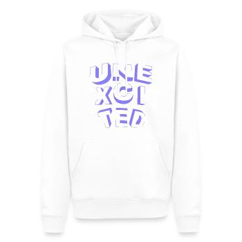 unexcited purple - Männer Premium Bio Hoodie - Weiß - Vorne - Nico (187cm)