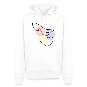 EHEFRAU. TOCHTER. JUGENDLICHER. FRAUENTAG - Männer Premium Bio Hoodie - Weiß - Vorne - Nico (187cm)