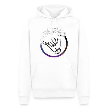 JiuJitsu Handshake/Shaka BJJ - Männer Premium Bio Hoodie - Weiß - Vorne - Nico (187cm)