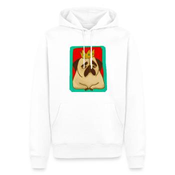 Triste Carlin King Dog Lover - Sweat à capuche Premium bio Homme - blanc - Devant - Nico (187cm)
