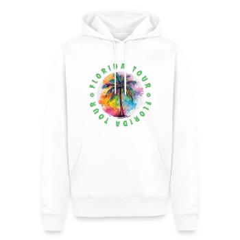 Florida Tour Urlaub Plame Bunt - Männer Premium Bio Hoodie - Weiß - Vorne - Nico (187cm)