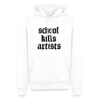 School Kills Artists Statement - Men’s Premium Organic Hoodie - white - Front - Nico (187cm)