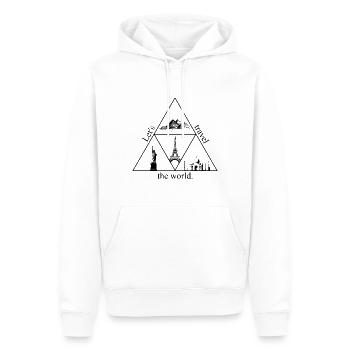 Let's travel the world Adventure Trip - Men’s Premium Organic Hoodie - white - Front - Nico (187cm)