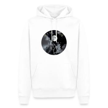 Envolez-moi vers la Lune - Sweat à capuche Premium bio Homme - blanc - Devant - Nico (187cm)