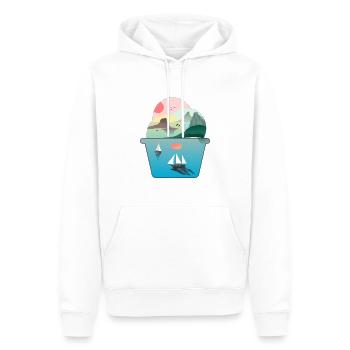 Summer Ice Cream Sundae Ice Cream Sea Sailing Beach - Men’s Premium Organic Hoodie - white - Front - Nico (187cm)