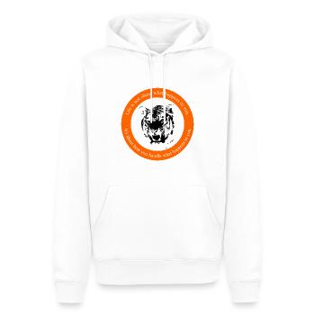 Motivating saying Tiger Inspiration Mindset - Men’s Premium Organic Hoodie - white - Front - Nico (187cm)