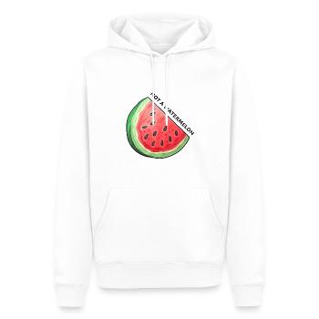 Pas une pastèque Palestine Art - Sweat à capuche Premium bio Homme - blanc - Devant - Nico (187cm)