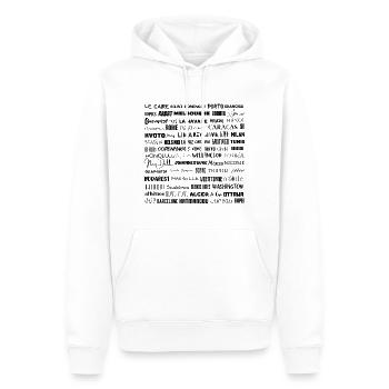 Städte der Welt - Männer Premium Bio Hoodie - Weiß - Vorne - Nico (187cm)