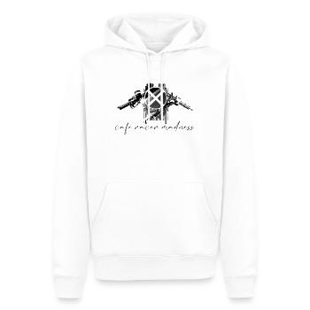 Cafe racer - Männer Premium Bio Hoodie - Weiß - Vorne - Nico (187cm)